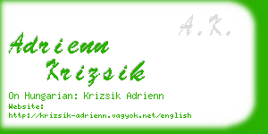 adrienn krizsik business card